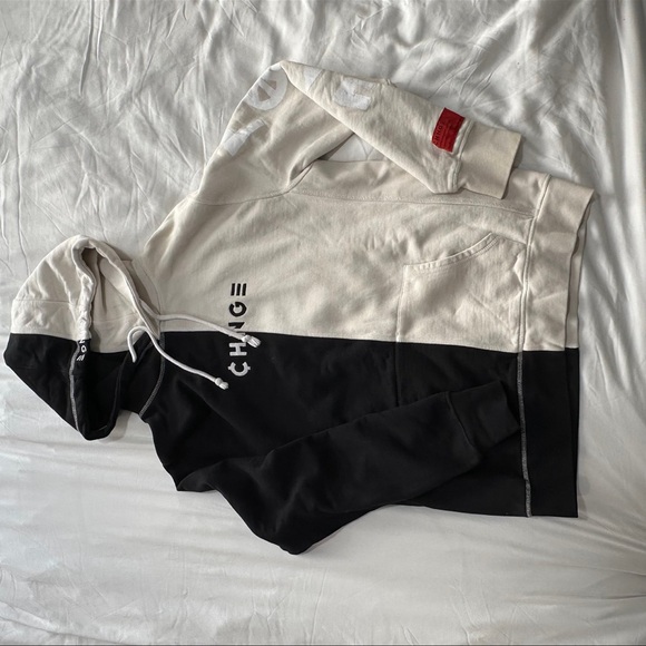 CHNGE Cream Hoodie with Red Tag - Picture 2 of 5